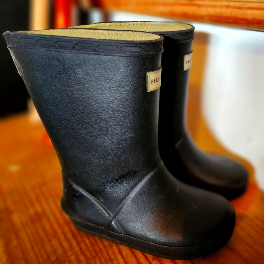 Kids black Hunter boots